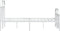 vidaXL - Bedframe - met - hoofd- - en - voeteneinde - metaal - wit - 120 - x - 190 - cm