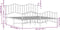 vidaXL - Bedframe - met - hoofd- - en - voeteneinde metaal - wit - 183x213 - cm