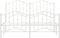 vidaXL - Bedframe - met - hoofd- - en - voeteneinde metaal - wit - 140x190 - cm