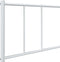 vidaXL - Bedframe - met - hoofd- - en - voeteneinde - metaal - wit - 75x190 - cm