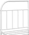 vidaXL - Bedframe - met - hoofd- - en - voeteneinde - metaal - wit - 183x213 - cm