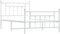 vidaXL - Bedframe - met - hoofd- - en - voeteneinde - metaal - wit - 100x200 - cm