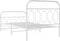 vidaXL - Bedframe - met - hoofd- - en - voeteneinde - metaal - wit - 100x200 - cm