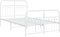 vidaXL - Bedframe - met - hoofd- - en - voeteneinde - metaal - wit - 120 - x - 190 - cm