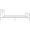 vidaXL - Bedframe - met - hoofd- - en - voeteneinde - metaal - wit - 183x213 - cm
