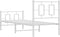 vidaXL - Bedframe - met - hoofd- - en - voeteneinde - metaal - wit - 80x200 - cm