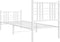 vidaXL - Bedframe - met - hoofd- - en - voeteneinde - metaal - wit - 75x190 - cm
