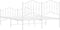 vidaXL - Bedframe - met - hoofd- - en - voeteneinde metaal - wit - 140x200 - cm