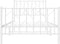vidaXL - Bedframe - met - hoofd- - en - voeteneinde metaal - wit - 90x190 - cm