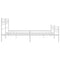 vidaXL - Bedframe - met - hoofd- - en - voeteneinde - metaal - wit - 193x203 - cm