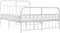 vidaXL - Bedframe - met - hoofd- - en - voeteneinde - metaal - wit - 140x200 - cm