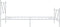 vidaXL - Bedframe - met - hoofd- - en - voeteneinde - metaal - wit - 100x190 - cm
