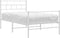 vidaXL - Bedframe - met - hoofd- - en - voeteneinde - metaal - wit - 90x190 - cm