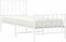 vidaXL - Bedframe - met - hoofd- - en - voeteneinde metaal - wit - 75x190 - cm