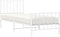 vidaXL - Bedframe - met - hoofd- - en - voeteneinde metaal - wit - 80x200 - cm