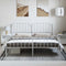 vidaXL - Bedframe - met - hoofd- - en - voeteneinde metaal - wit - 193x203 - cm