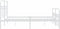 vidaXL - Bedframe - met - hoofd- - en - voeteneinde - metaal - wit - 150x200 - cm