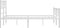 vidaXL - Bedframe - met - hoofd- - en - voeteneinde - metaal - wit - 140x200 - cm