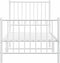 vidaXL - Bedframe - met - hoofd- - en - voeteneinde - metaal - wit - 80x200 - cm