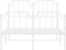 vidaXL - Bedframe - met - hoofd- - en - voeteneinde metaal - wit - 120x200 - cm