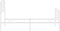 vidaXL - Bedframe - met - hoofd- - en - voeteneinde metaal - wit - 100x190 - cm