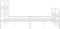 vidaXL - Bedframe - met - hoofd- - en - voeteneinde - metaal - wit - 183x213 - cm