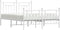 vidaXL - Bedframe - met - hoofd- - en - voeteneinde - metaal - wit - 140x200 - cm