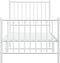 vidaXL - Bedframe - met - hoofd- - en - voeteneinde - metaal - wit - 75x190 - cm