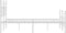 vidaXL - Bedframe - met - hoofd- - en - voeteneinde - metaal - wit - 183x213 - cm