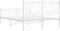 vidaXL - Bedframe - met - hoofd- - en - voeteneinde - metaal - wit - 140x190 - cm