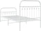 vidaXL - Bedframe - met - hoofd- - en - voeteneinde - metaal - wit - 90x190 - cm