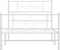 vidaXL - Bedframe - met - hoofd- - en - voeteneinde - metaal - wit - 90x200 - cm