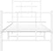 vidaXL - Bedframe - met - hoofd- - en - voeteneinde - metaal - wit - 80x200 - cm