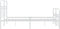 vidaXL - Bedframe - met - hoofd- - en - voeteneinde - metaal - wit - 137x190 - cm