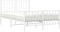 vidaXL - Bedframe - met - hoofd- - en - voeteneinde metaal - wit - 120x190 - cm