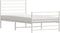vidaXL - Bedframe - met - hoofd- - en - voeteneinde - metaal - wit - 90x200 - cm