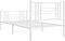 vidaXL - Bedframe - met - hoofd- - en - voeteneinde - metaal - wit - 90x200 - cm