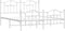 vidaXL - Bedframe - met - hoofd- - en - voeteneinde - metaal - wit - 160x200 - cm