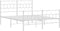 vidaXL - Bedframe - met - hoofd- - en - voeteneinde - metaal - wit - 150x200 - cm