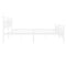 vidaXL - Bedframe - met - hoofd- - en - voeteneinde - metaal - wit - 193x203 - cm