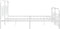 vidaXL - Bedframe - met - hoofd- - en - voeteneinde - metaal - wit - 183x213 - cm