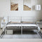 vidaXL - Bedframe - met - hoofd- - en - voeteneinde - metaal - wit - 183x213 - cm