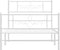 vidaXL - Bedframe - met - hoofd- - en - voeteneinde - metaal - wit - 75x190 - cm
