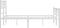 vidaXL - Bedframe - met - hoofd- - en - voeteneinde - metaal - wit - 120 - x - 190 - cm