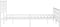 vidaXL - Bedframe - met - hoofd- - en - voeteneinde - metaal - wit - 150x200 - cm