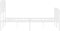 vidaXL - Bedframe - met - hoofd- - en - voeteneinde metaal - wit - 135x190 - cm