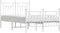 vidaXL - Bedframe - met - hoofd- - en - voeteneinde - metaal - wit - 135x190 - cm