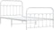 vidaXL - Bedframe - met - hoofd- - en - voeteneinde - metaal - wit - 107x203 - cm