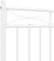 vidaXL - Bedframe - met - hoofd- - en - voeteneinde - metaal - wit - 140x190 - cm