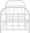 vidaXL - Bedframe - met - hoofd- - en - voeteneinde - metaal - wit - 75x190 - cm